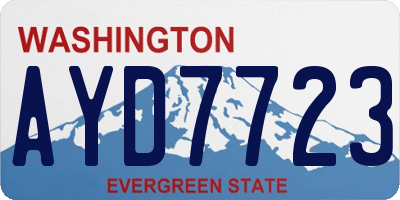 WA license plate AYD7723