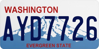 WA license plate AYD7726