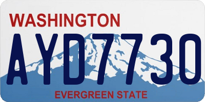WA license plate AYD7730