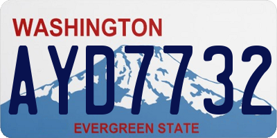 WA license plate AYD7732
