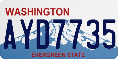 WA license plate AYD7735