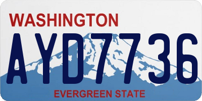 WA license plate AYD7736