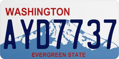 WA license plate AYD7737