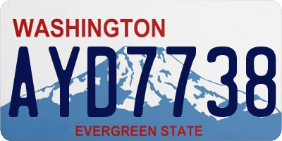 WA license plate AYD7738