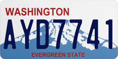WA license plate AYD7741