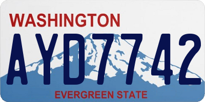 WA license plate AYD7742