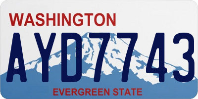 WA license plate AYD7743