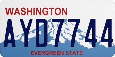 WA license plate AYD7744