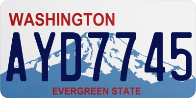 WA license plate AYD7745