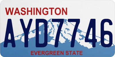 WA license plate AYD7746