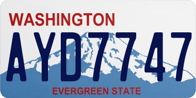 WA license plate AYD7747