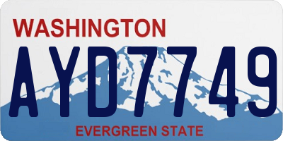 WA license plate AYD7749