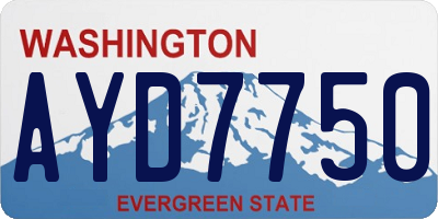 WA license plate AYD7750