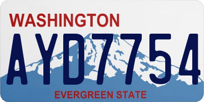 WA license plate AYD7754