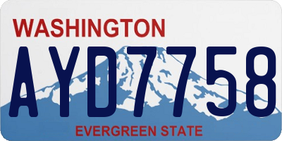 WA license plate AYD7758