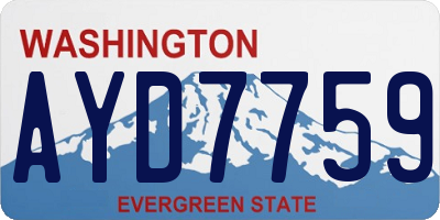 WA license plate AYD7759