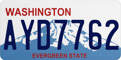 WA license plate AYD7762