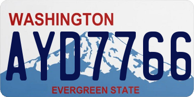 WA license plate AYD7766