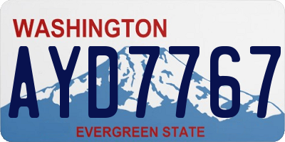 WA license plate AYD7767