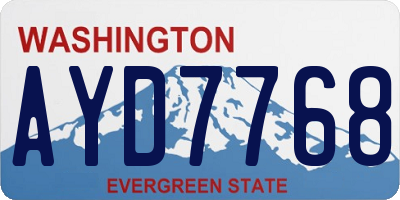 WA license plate AYD7768