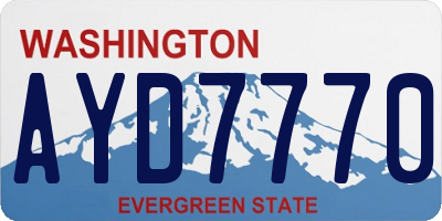 WA license plate AYD7770