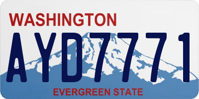 WA license plate AYD7771