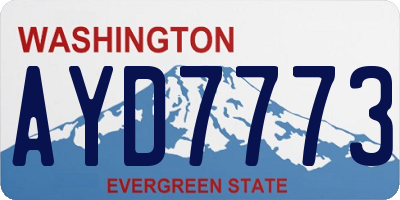 WA license plate AYD7773