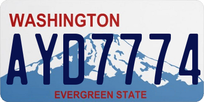 WA license plate AYD7774