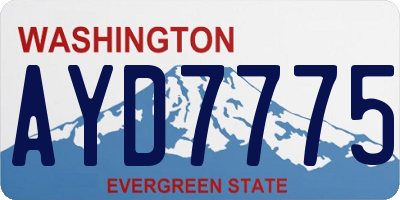 WA license plate AYD7775