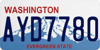 WA license plate AYD7780