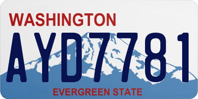 WA license plate AYD7781