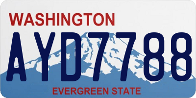 WA license plate AYD7788