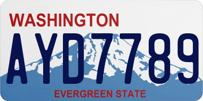 WA license plate AYD7789