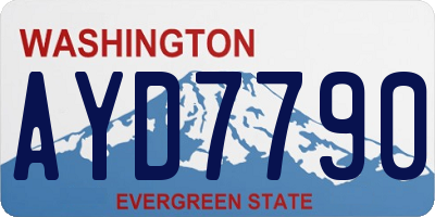 WA license plate AYD7790