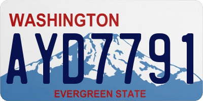 WA license plate AYD7791