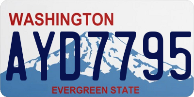 WA license plate AYD7795