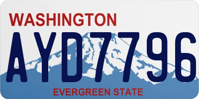 WA license plate AYD7796