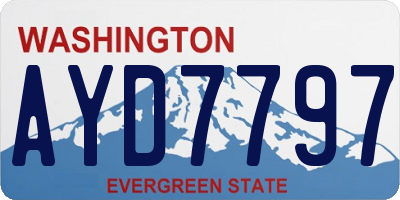 WA license plate AYD7797