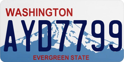WA license plate AYD7799