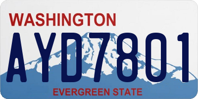 WA license plate AYD7801