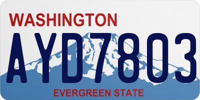 WA license plate AYD7803