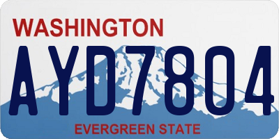 WA license plate AYD7804