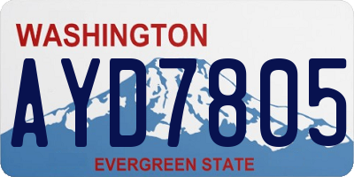 WA license plate AYD7805