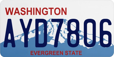 WA license plate AYD7806