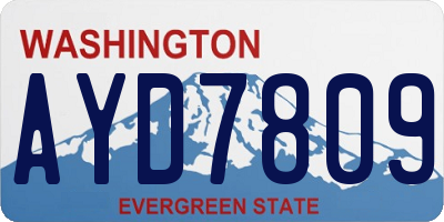 WA license plate AYD7809