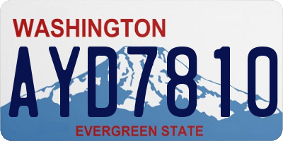 WA license plate AYD7810