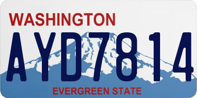 WA license plate AYD7814