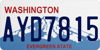 WA license plate AYD7815