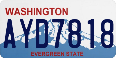 WA license plate AYD7818