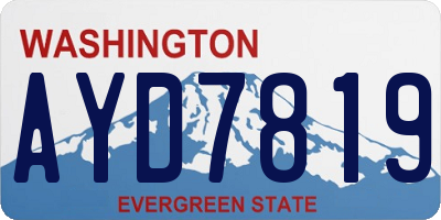WA license plate AYD7819